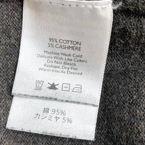 Eddie Bauer Brown Cotton Cashmere Knit Mock Neck Half Zip Pullover Sweater M - Picture 4 of 13